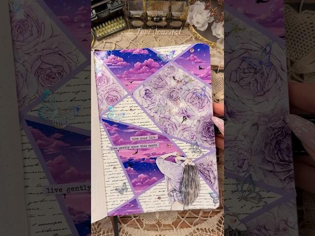 ASMR journal Twilight violet|#asmr #scrapbooking #journaling #journal #diy #fyp #viralvideo