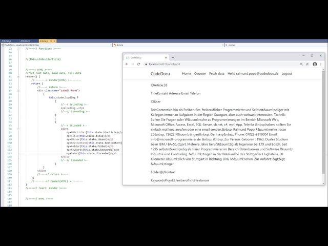  React CRUD: Read a Dataset from Web API and Show it in HTML Website