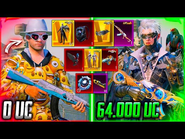  64 000 UC - ВЕЗУЧИЙ АККАУНТ! ПРОКАЧАЛ АККАУНТ В PUBG MOBILE! ПРОКАЧКА АККАУНТА ПУБГ МОБАЙЛ!