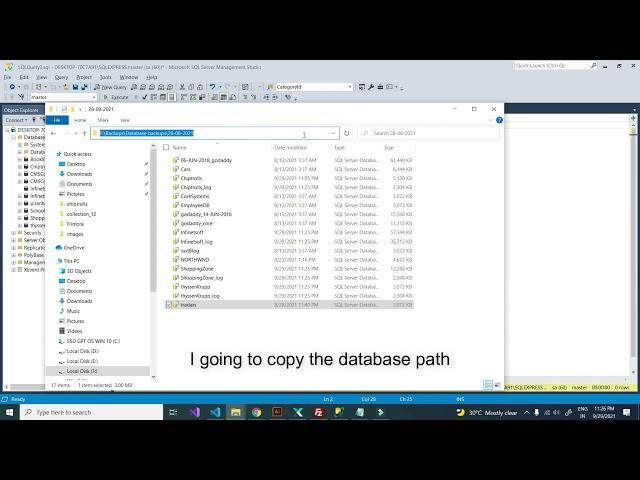 Attach database in SQL server using cmd