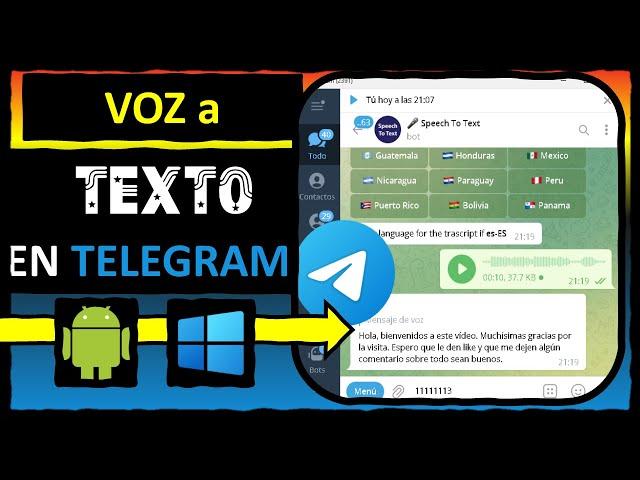 Cómo Pasar voz a texto en Telegram sin Premium
