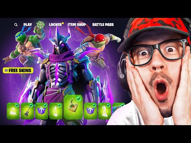 The *FREE* NINJA TURTLES Battle Pass in Fortnite!