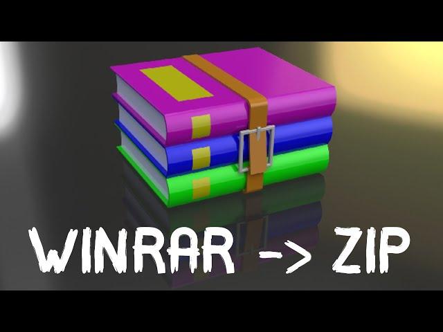 HOW TO CONVERT WINRAR TO ZIP