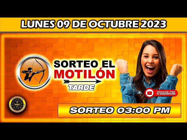 Resultado de EL MOTILON TARDE del LUNES 09 de octubre del 2023 #chance #motilón