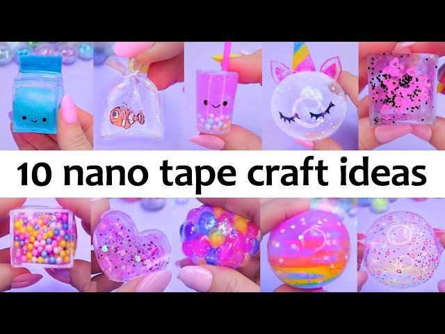 NANO TAPE CRAFT IDEAS / Nano tape balloon, nano tape bubble, nano tape squishy, nano tape slime