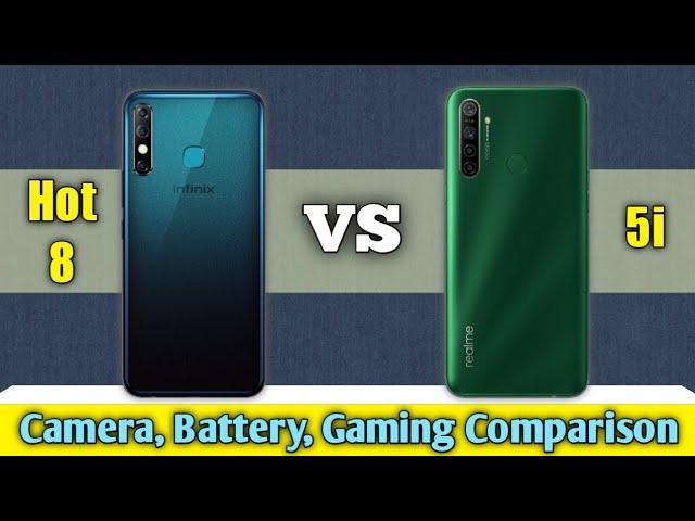 Realme 5i vs Infinix Hot 8 Full Comparison ! Camera, Gaming, Battery Comparison in Hindi