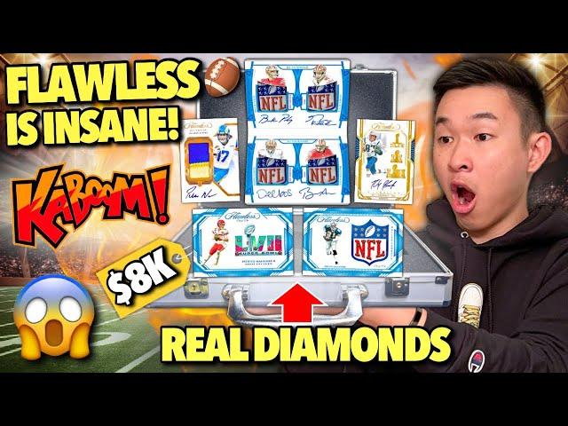 THE NEW $8K FLAWLESS BOX IS INSANE (KABOOM)!  2023 Panini Flawless NFL Football Hobby Box Review