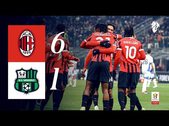 Goal fest in the Round of 16 | AC Milan 6-1 Sassuolo | Highlights Coppa Italia