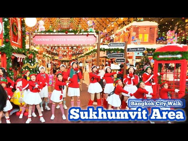 4K  Bangkok City Walking Tour, Christmas Walk​ Sukhumvit #allaboutbangkok #thailand​ #bangkok​​