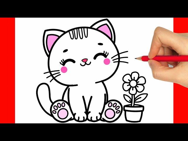 HOW TO DRAW A CAT EASY