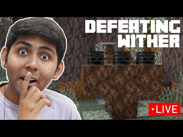 Defeating WITHER in Minecraft (LIVE)