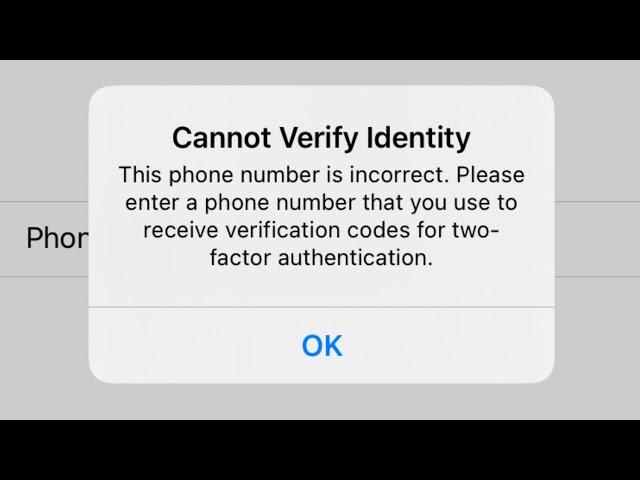 { Fixed } CANNOT VERIFY IDENTITY Error On iPhone iPad iPod iOS 13-14-15 ( Fixed Apple iD Error