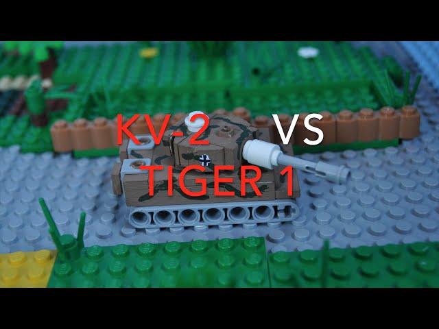 lego ww2 mini tanks battle KV-2 vs Wehrmacht ! (1941, start of barbarossa operation!