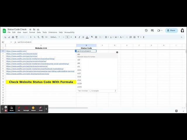 How to Use Google Sheets to Check Website Status Code | Marketive