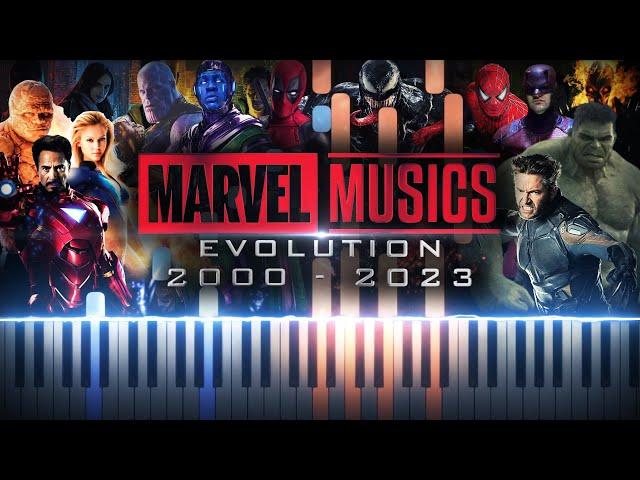 MARVEL EVOLUTION EPIC PIANO MASHUP [2000-2023] from X-Men to Quantumania (Synthesia Piano Tutorial)