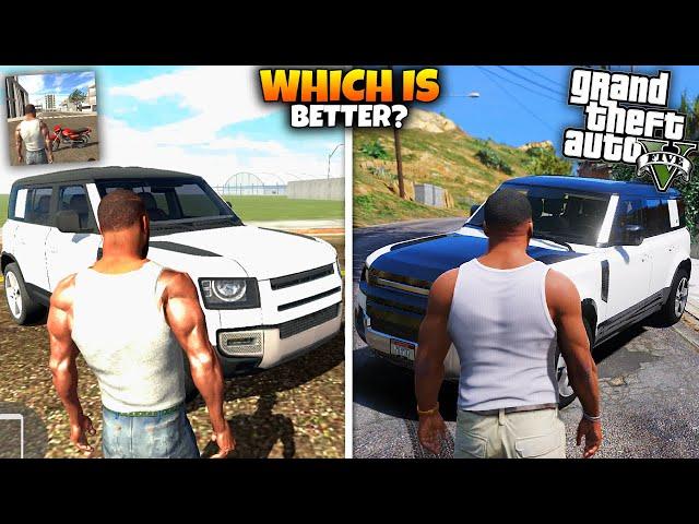 INDIAN BIKE DRIVING 3D VS GTA 5 DEFENDER  | INDIAN BIKE DRIVING 3D | GTA 5