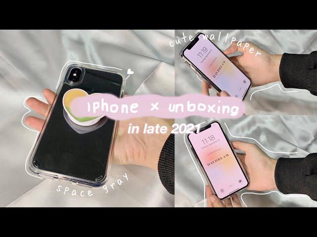 iphone x unboxing in late 2021 + accessories! black