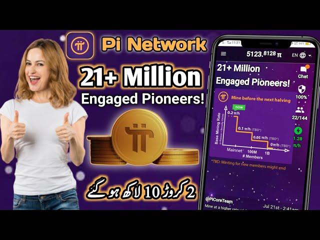 Pi Network new update 21+ Million engaged pioneers completed | M Farhan Fayyaz #Shorts