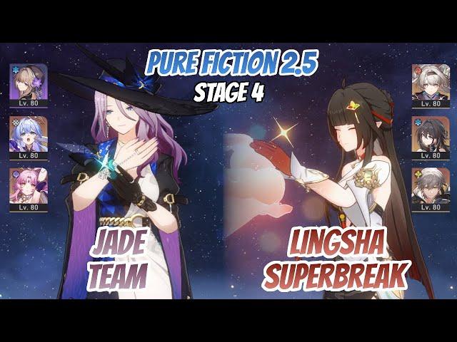 Jade Team & Lingsha SB w Firefly Pure Fiction Stage 4 (3 Stars) | Honkai Star Rail