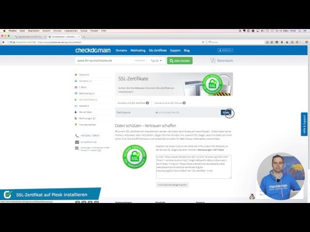 SSL Zertifikat auf Plesk installieren