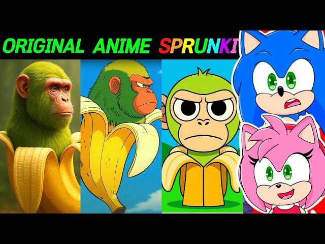 Sonic and Amy watch All Brainrot Animals LOS vs ORIGINAL vs ANIME vs SPRUNKI