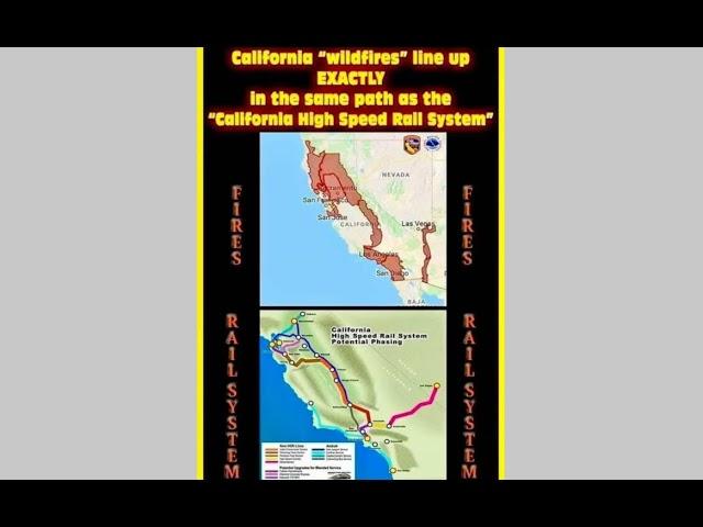 California Fires Line Up In EXACT Same Path As New Rail System