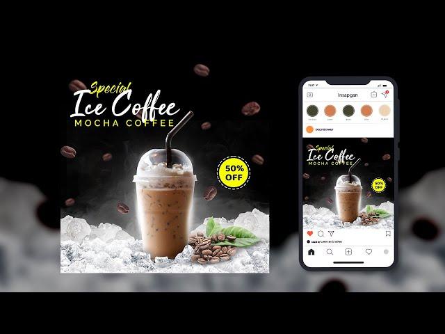 Social Media Post Design | Cold Coffee Poster Design | Photoshop Tutorial