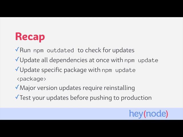 How to Update a Node Dependency with NPM