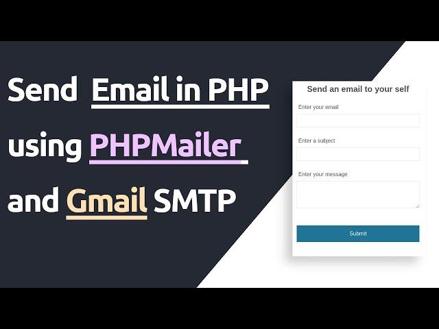 Send Email from localhost with PHP using PHPMailer and Gmail SMTP server | Working contact Form