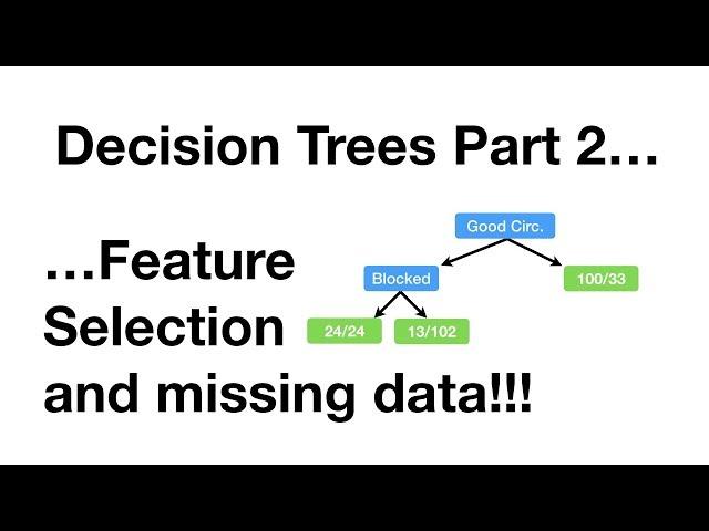 StatQuest: Decision Trees, Part 2 - Feature Selection and Missing Data