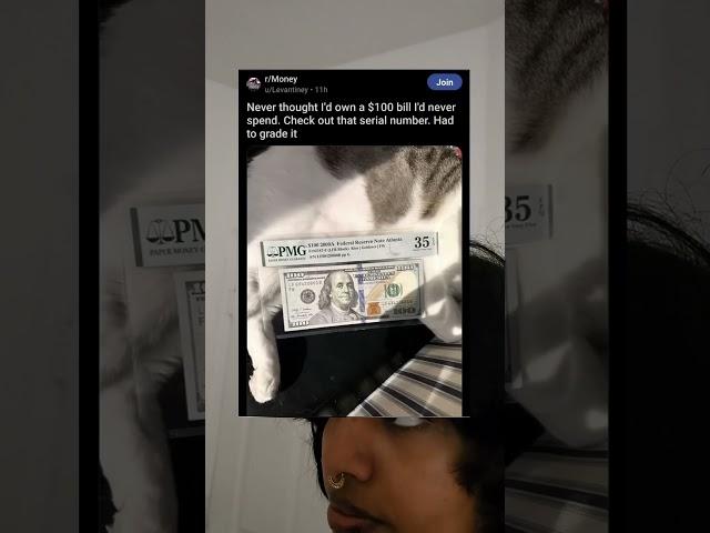 Cat Discovers Rare $100 Bill With Unique Serial Number