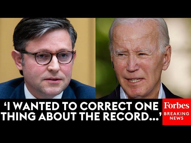 Mike Johnson Delivers Brutal Fact Check Of Biden Following First Presidential Debate