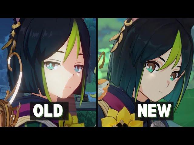 Tighnari New vs Old English VA Comparison | Elemental Skill, Burst, ETC