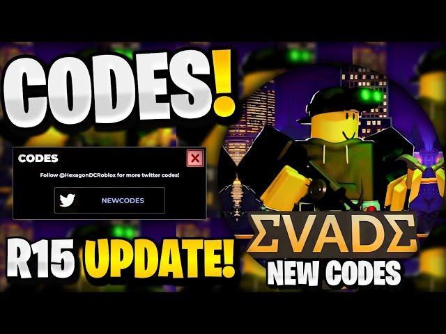 *NEW* ALL WORKING R15 UPDATE CODES FOR EVADE! ROBLOX EVADE CODES