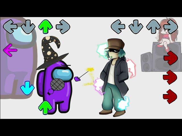 Mini Crewmate Kills FNF Mods Characters | Friday Night Funkin' vs Among Us Animation