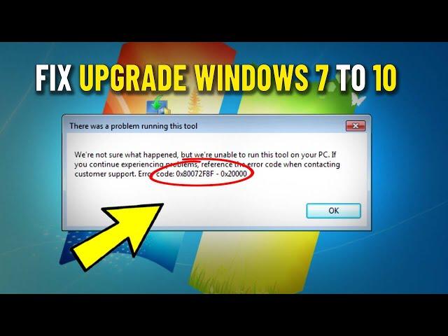 Fix Media Creation Tool Error 0X80072F8F 0X20000 | Fix Upgrade Windows 7 to 10 | Solve 0X80072F8F 