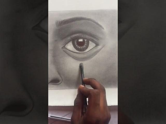 How  to draw realistic eye with shading.#jason #lefthandartist #kwakumanutv #jason legendary Art