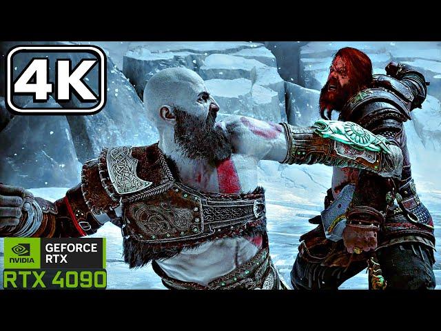 Kratos vs Thor - God of War Ragnarok (PC) Max Settings Gameplay 4K 60FPS (RTX 4090 GPU)