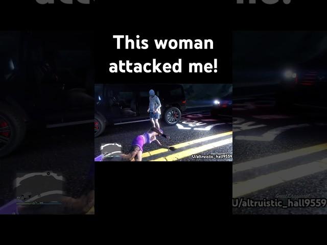 Ever see a woman fight back in this game? #gta #fail #fight #funny