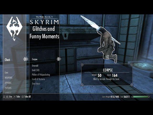 Skyrim Glitches and Funny Moments Compilation