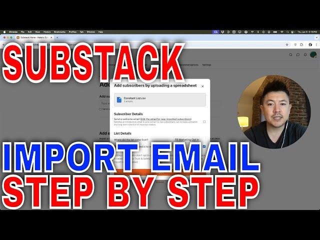  How To Import Upload Email List To Substack 