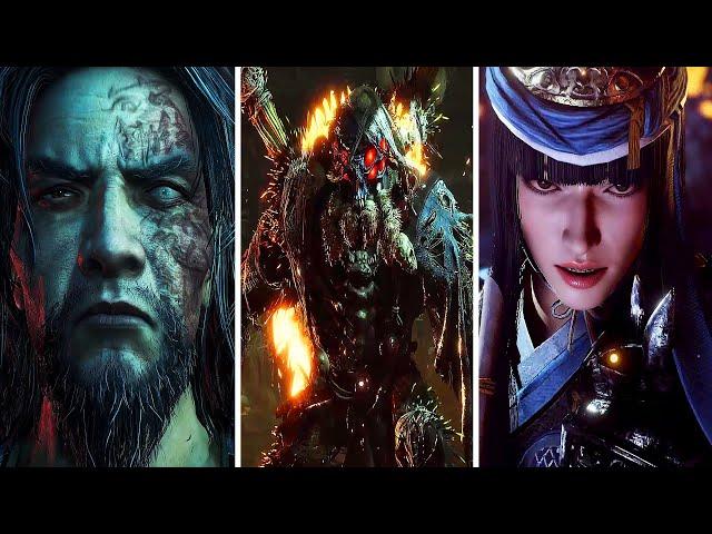 Nioh 2 - Darkness in the Capital DLC - All Boss Fights + Cutscenes