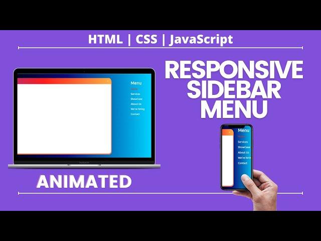 My Favourite Sidebar Menu for 2022    | Using only HTML CSS and JavaScript