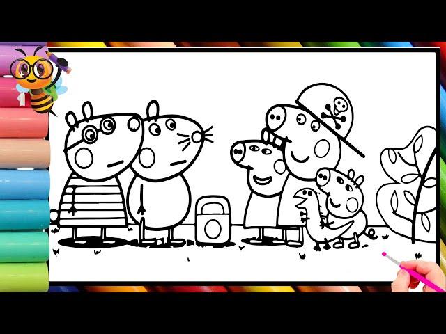 Peppa Pig and her Friends playing . Peppa Pig Coloring Pages .Peppa Pig Full Official Episodes