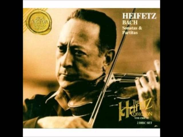 Jasha Heifetz Bach Partita E major Menuet 2