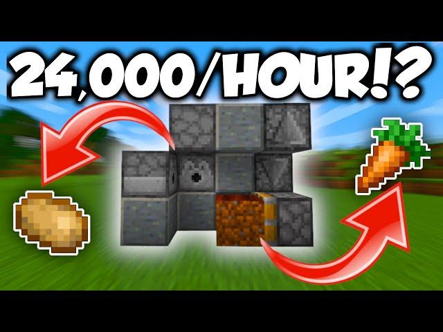 How to Make an EASY Carrot Farm in Minecraft (1.17+) *24,000 Carrots Per Hour*