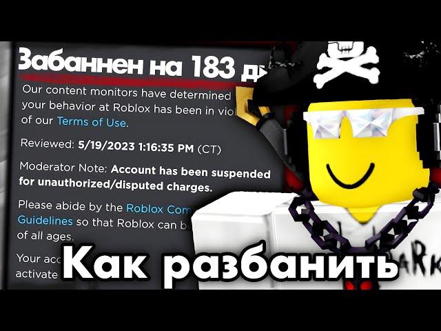 Как Разбанить АККАУНТ в Roblox 2023 ГОДУ!