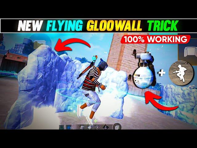 New Super Fast Flying gloowall Style + Jump Headshot Trick in Freefire 