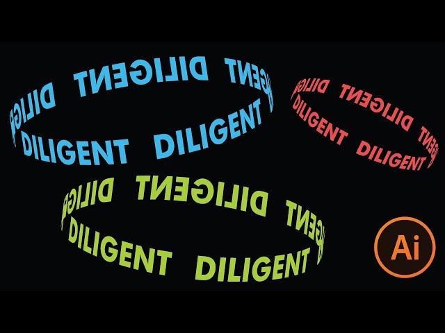 How To Design a Cylinder Warp Text Effect in adobe illustrator || Adobe Illustrator.