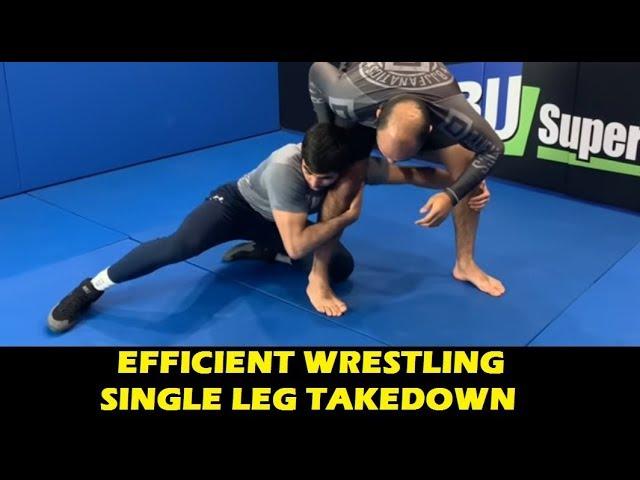 Efficient Wrestling Single Leg Takedown by Bekzod Abdurakhmonov